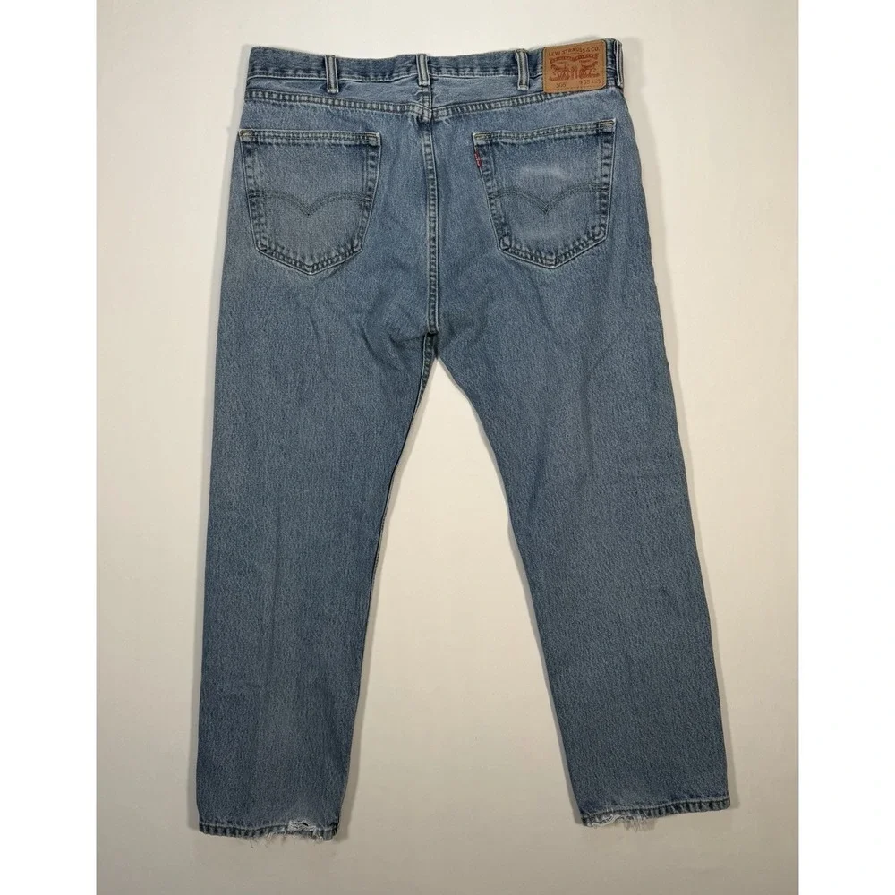 Levi's 505 Regular Fit Jeans Men's 38x29 Light Wash Blue Denim Straight Leg